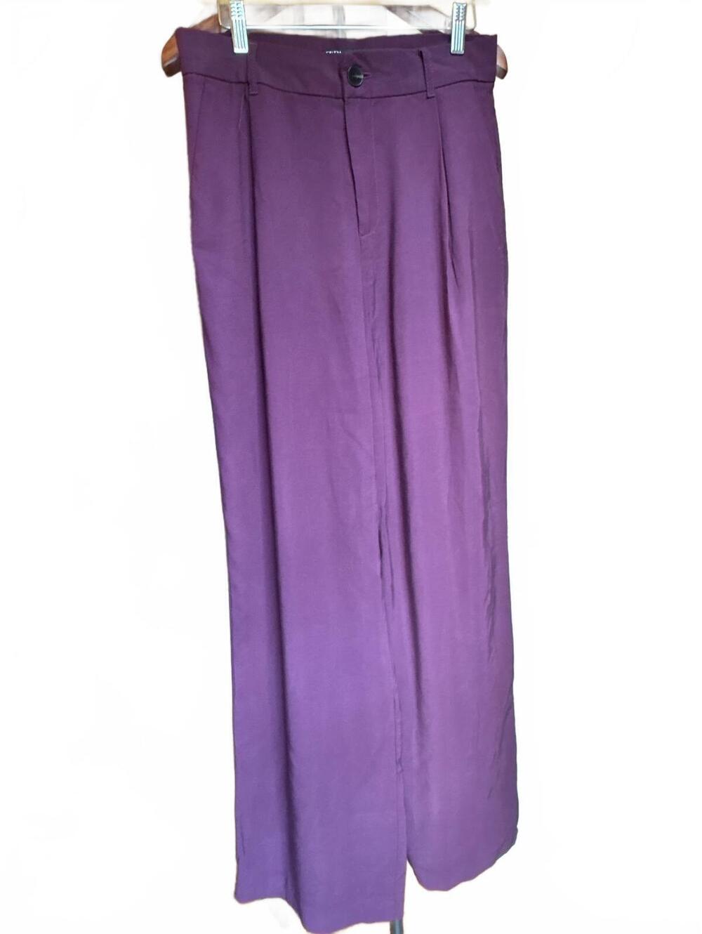 Zara Eggplant Pleated Dress Pants M